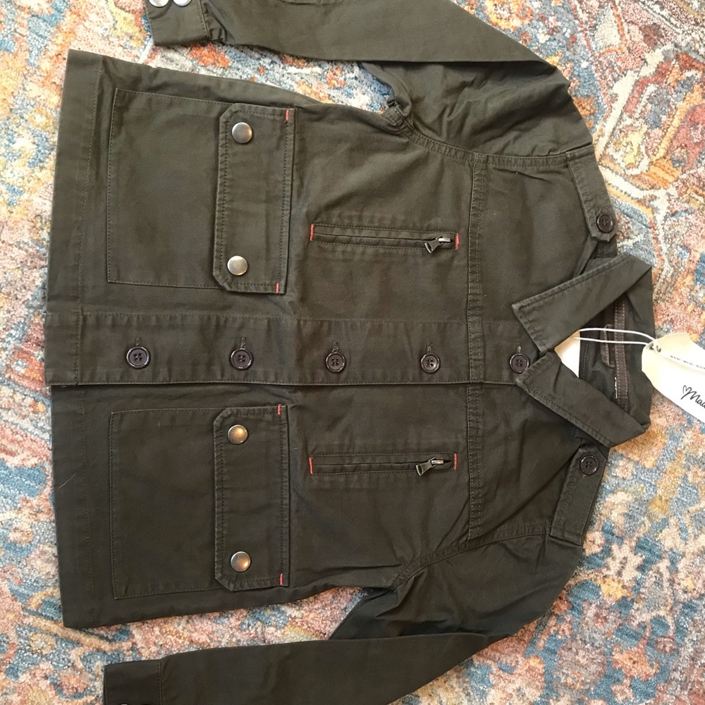 🆕 Girls Maddie Ziegler Army Jacket Medium 8-10